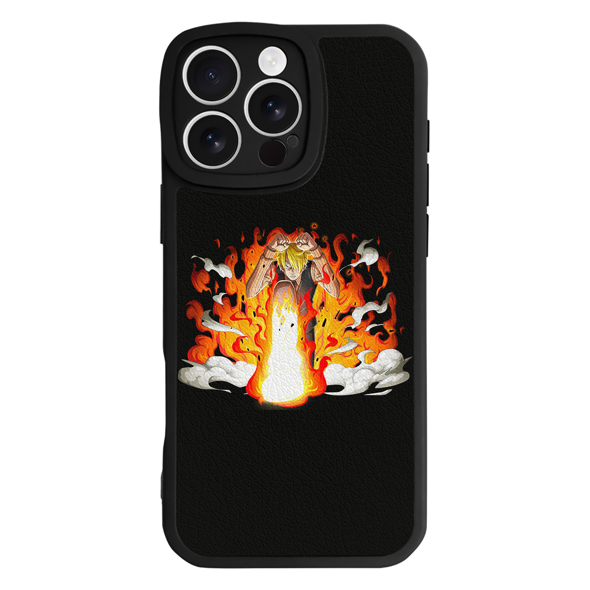 （画像用） ワンピース サンジ ONE PIECE Sanji 【iPhone 16シリーズ対応】シリコンスマホケース（レザー調） 材質：シリコン